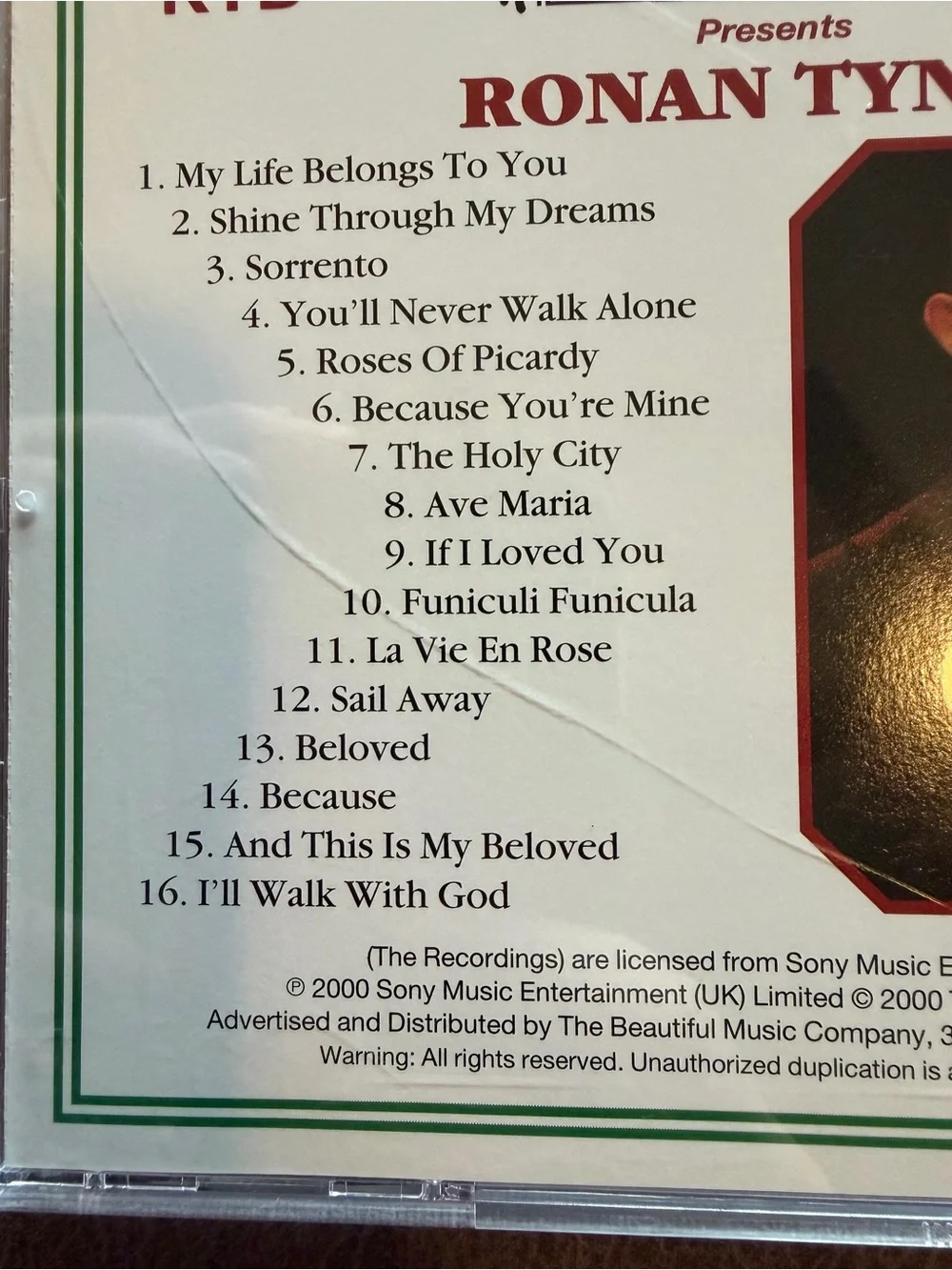 Sony 'Ronan Tynan' Music CD